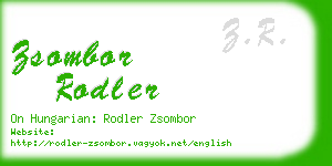 zsombor rodler business card